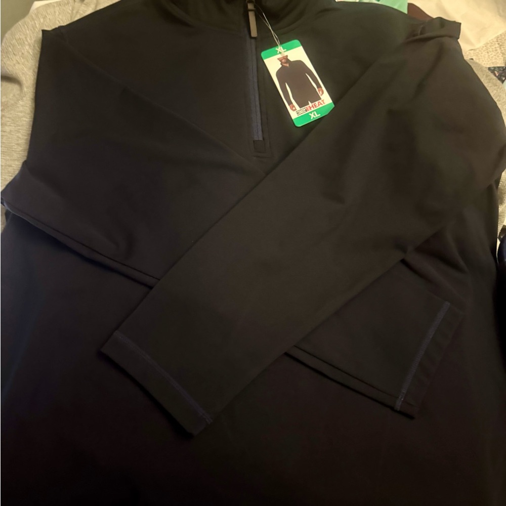 Men's Black Quarter-Zip Sweatshirt